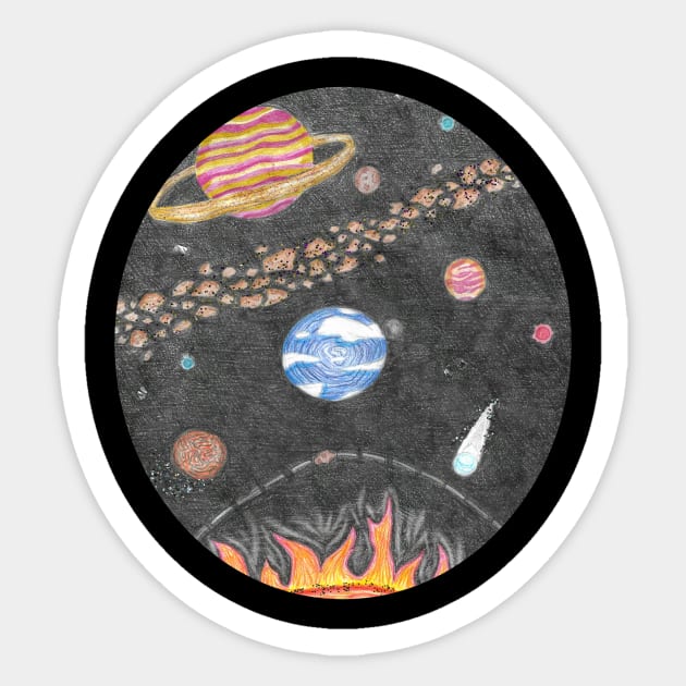 SPACE Sticker by okhismakingart_